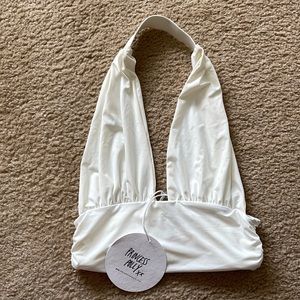 Princess Polly NWT Jordy white crop top